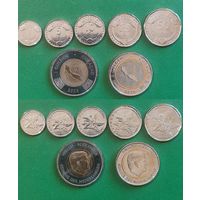 Кюрасао (7 монет) весь комплект 1, 5, 10, 25, 50 центов, 1, 5 гульденов 2025 г.