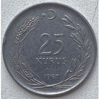 Турция 25 курушей 1967 г.