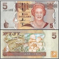 Фиджи 5 долларов образца 2007 года UNC p110a