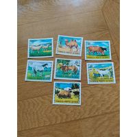 Монголия серия марок 1971г. Фауна.