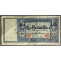 Банкнота 100 марок 1910 год. Красная печать. Германская империя