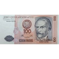 Werty71 Перу 100 инти 1987 UNC банкнота
