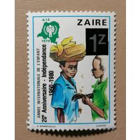 Марка Заир, год Ребенка + 20 лет освобождения, 1979 г.