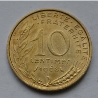 Франция, 10 сантимов 1968 г.