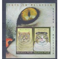 [404] Малайзия 1999. Фауна.Кошки. БЛОК MNH