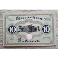 Werty71 Германия 10 марок 1919 аUNC банкнота  Пёснек Песнек