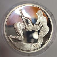 10 евро 2004 Греция плавание серебро 34г 925 пр нетронута! Футляр и серт-т