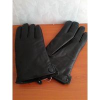 Перчатки Мужские Кожаные на Меху - Размер 10.