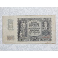 Польша 20 злотых 1940г.