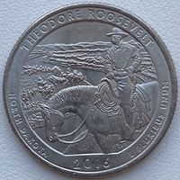 США 25 центов (квотер) 2016 г. P. Национальный парк Теодора Рузвельта