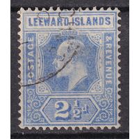 149.BrKCI. Великобритания. Колонии. Подветренные острова. Стандарт. Эдуард VII. 1907 г. 2 1/2P. Mi.#40.