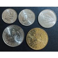 Тонга 5, 10, 20, 50 сенити 1 паанга 2015г. (набор 5 монет).