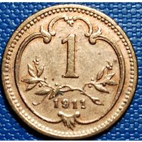Австрия 1 геллер 1911 г.