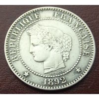 Франция. 2 сантима 1892