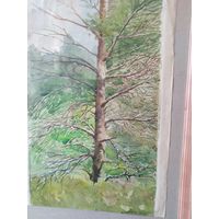 Акварель середины прошлого века