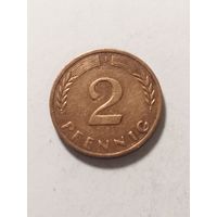 Германия 2 пфенинга 1970 J