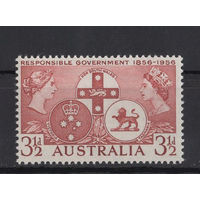 Австралия /Australia 1956** 100 лет правления в Новом Южном Уэльсе, Виктории и Тасмании. Королева Виктория и Елизавета II  Mi#262