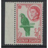 Кайманы /Cayman Island 1962** Фауна Кайманский попугай Елизавета II Mi#154