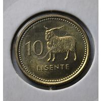 ЛЕСОТО  10 ЛИСЕНТЕ 1998 ГОД  В ХОЛДЕРЕ  UNC
