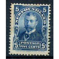 Британские колонии - Ньюфаундленд - 1897/1918г. - принц Георг, 5 с - 1 марка - чистая, без клея, есть пятнышки по перфорации [Mi 66]. #3-WB-74-A-1