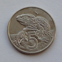 Новая Зеландия 5 центов. 1989 г.