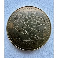 Монета с Непала 1 рупия, 2077 (2020).