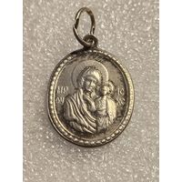 Подвеска-ладанка "Казанская Божья Матерь". Серебро (925).