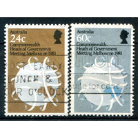 Австралия - 1981г. - конференция по коммуникациям - 2 марки - полная серия, гашёные [Mi 770-771]. #3-WB-89-A-2