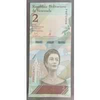 Банкнота ВЕНЕСУЭЛА 2 БОЛИВАРА 2018 ГОД . НЕ БЫЛА В ОБОРОТЕ