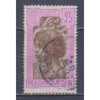 [1993] Французские колонии. Мадагаскар 1930. Культура и быт.Женская прическа.25с. Гашеная марка.