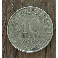 10 Сантимов Франция 1969г.