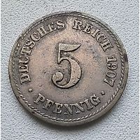 Германия 5 пфеннигов, 1907 А 2-12-9