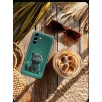 Силиконовый чехол на Samsung Galaxy A57 с принтом Тень на изумруде