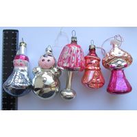 Все лоты с рубля.Елочные игрушки разные,СССР