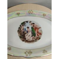 Все лоты с 1 Рубля. Огромное сервировочное блюдо. ГДР. Сюжет МАДОННА. КАХЛА. KAHLA.