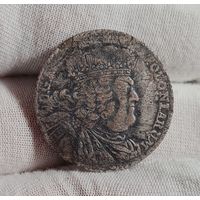Орт 1754 18 грошей 1/4 талера серебро Август III М.Д. Лейпциг