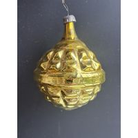 Ёлочная игрушка шар с гранями СССР