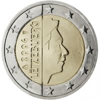 2 евро 2004 Люксембург UNC из ролла