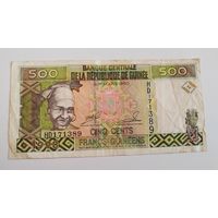 500 франков. 1998 г. Французская Гвинея.