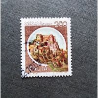 Марка Италия 1980 год Замок