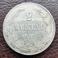 2 марки 1907 для Финляндии.  Николай Второй