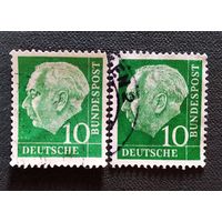 Марки Германия 1954 год Теодор Хойс