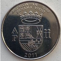 Панама 1/2 бальбоа 2011 г. Панама-Вьехо. Валюта 1580 года