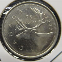 Канада 25 центов 2007 г Фауна
