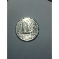 Каймановы острова 25 центов 1999 года .