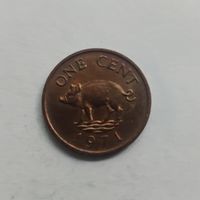 Бермуды 1 цент 1971 г.