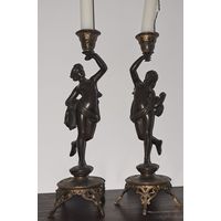 Парные бронзовые подсвечники. Франция 19 век.