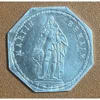 Германия Нюрнберг нотгельд 20 пфеннигов 1920 год. Мартин Бехайм. трамвайный жетон