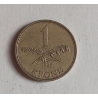 Дания 1 крона 1942 год