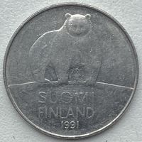 Финляндия 50 пенни 1991 г. Медведь